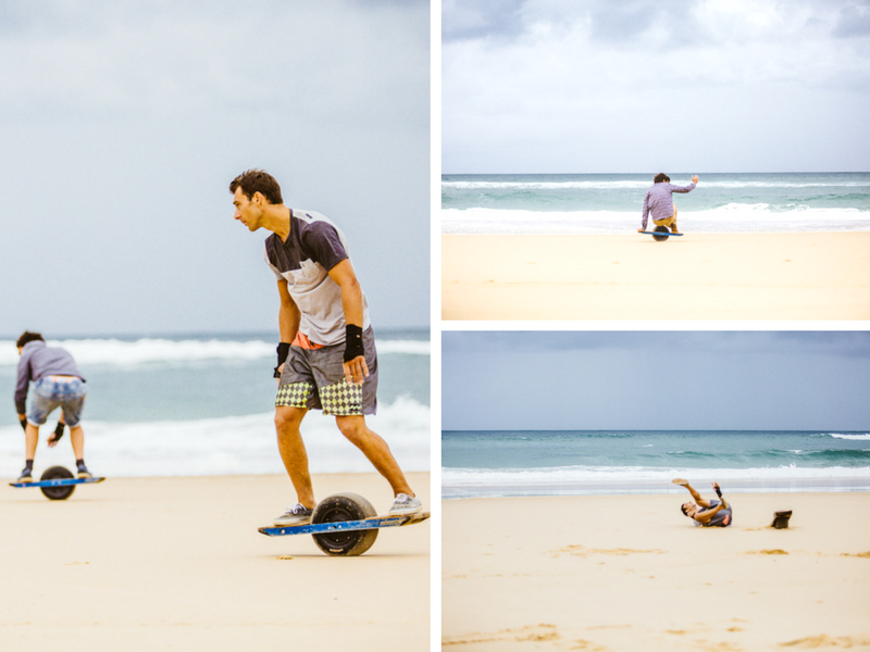 Essai du One Wheel sur la plage