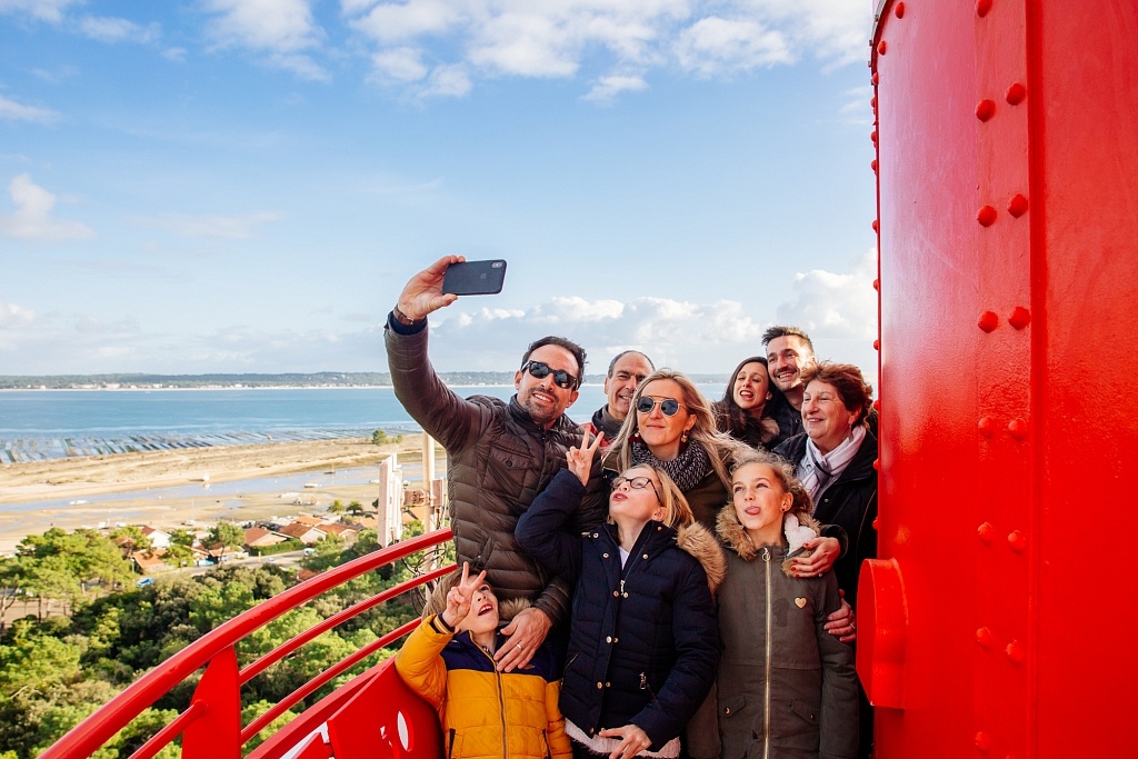 Photo de famille au phare du Cap Ferret